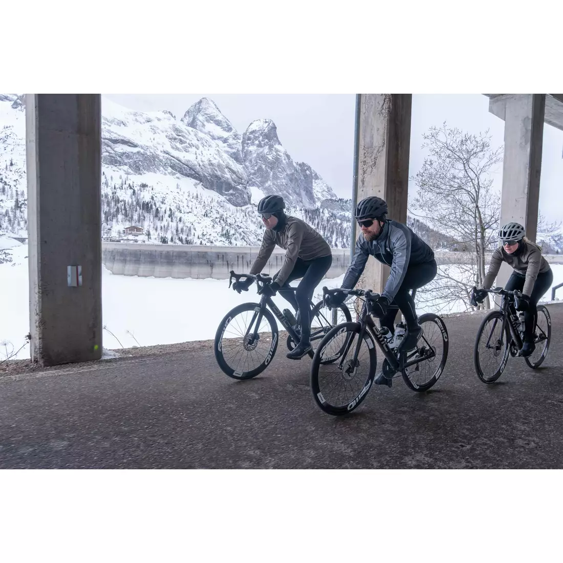Rogelli Fahrradjacke, Winter FREEZE, grau