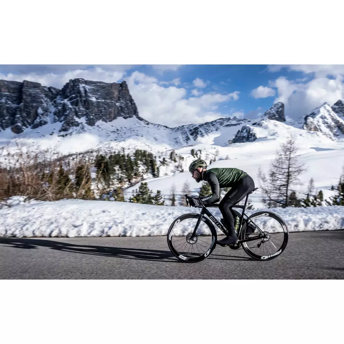 Rogelli Fahrradjacke, Winter MONO grün
