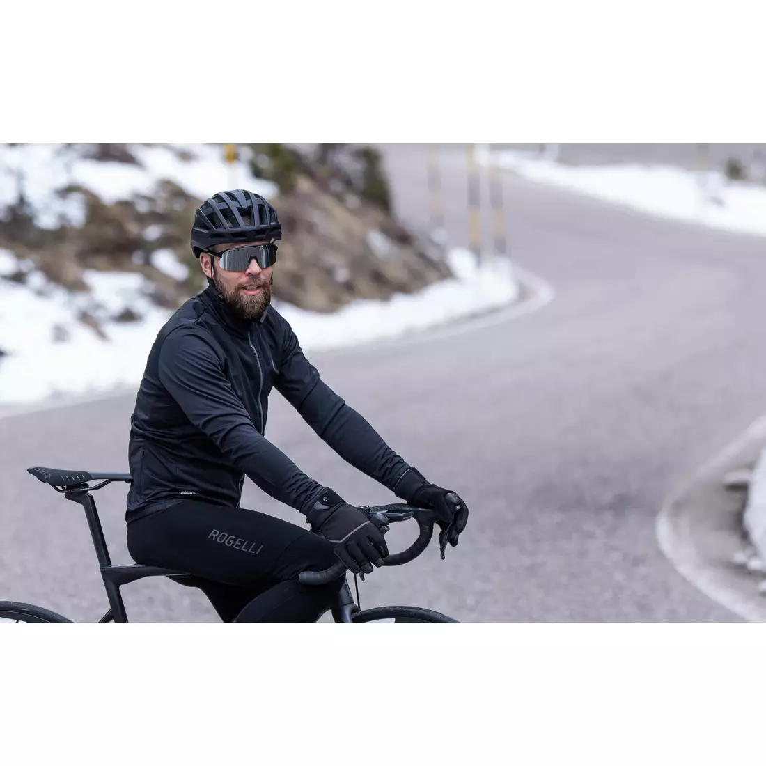 Rogelli Winter-Radhandschuhe CHRONOS schwarz