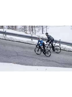 Rogelli isolierte Damen-Fahrradhose mit Hosenträgern IMPRESS II, blau und rosa
