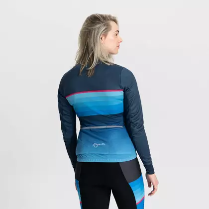 Rogelli Damen-Winterradjacke aus IMPRESS II-Membran, blau und rosa