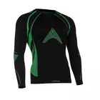 TERVEL - OPTILINE MOD-02 - Herren-Thermo-T-Shirt mit langen Ärmeln, Farbe: Schwarz und Grün