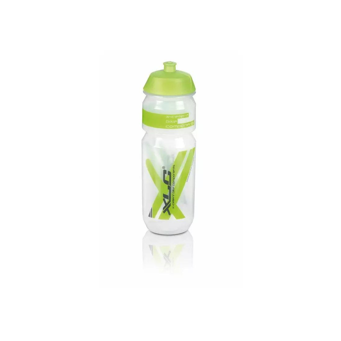 XLC Flasche 750 ml WB-K03 transparent, grüne Aufschrift