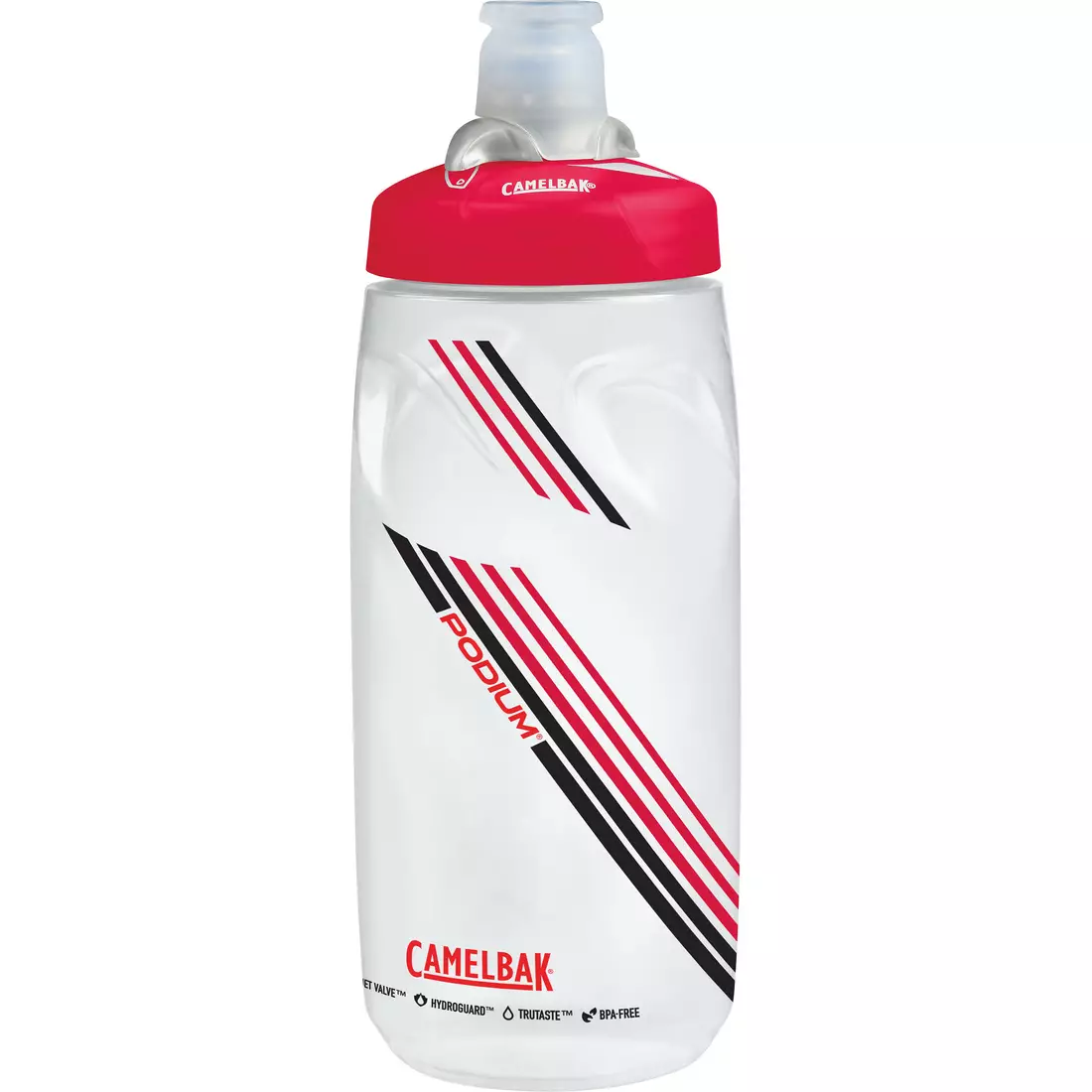 Camelbak SS17 Podium Fahrradwasserflasche 21oz / 620 ml Clear Red