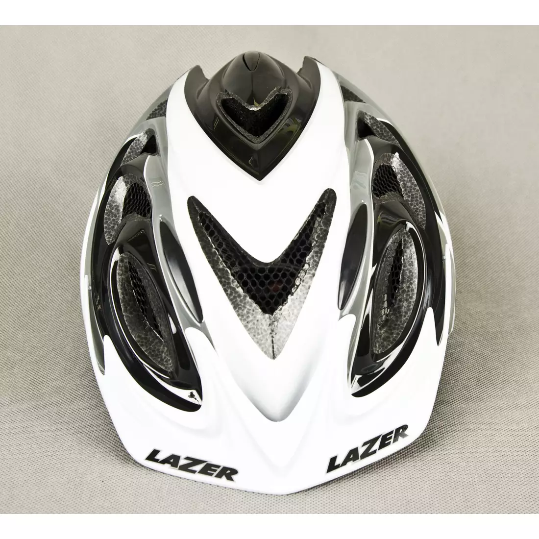 LAZER - 2X3M MTB-Fahrradhelm, Farbe: grau weiß schwarz