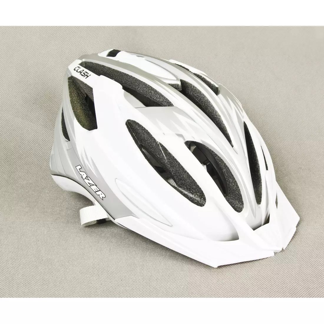 LAZER - CLASH MTB-Fahrradhelm, Farbe: Weiß Silber
