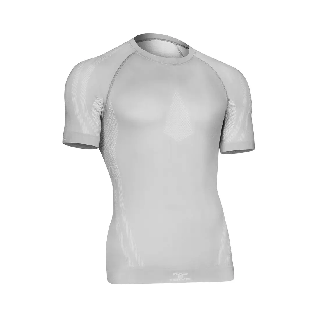 TERVEL OPTILINE LIGHT MOD-02 Herren-Thermo-T-Shirt K/R, Weiß und Silber