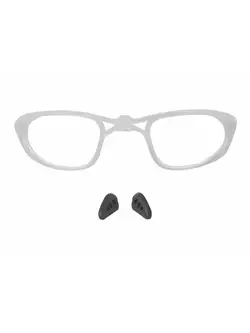 909222 FORCE RIDE PRO Brille mit Wechselgläsern + Korrektur weiß und schwarz