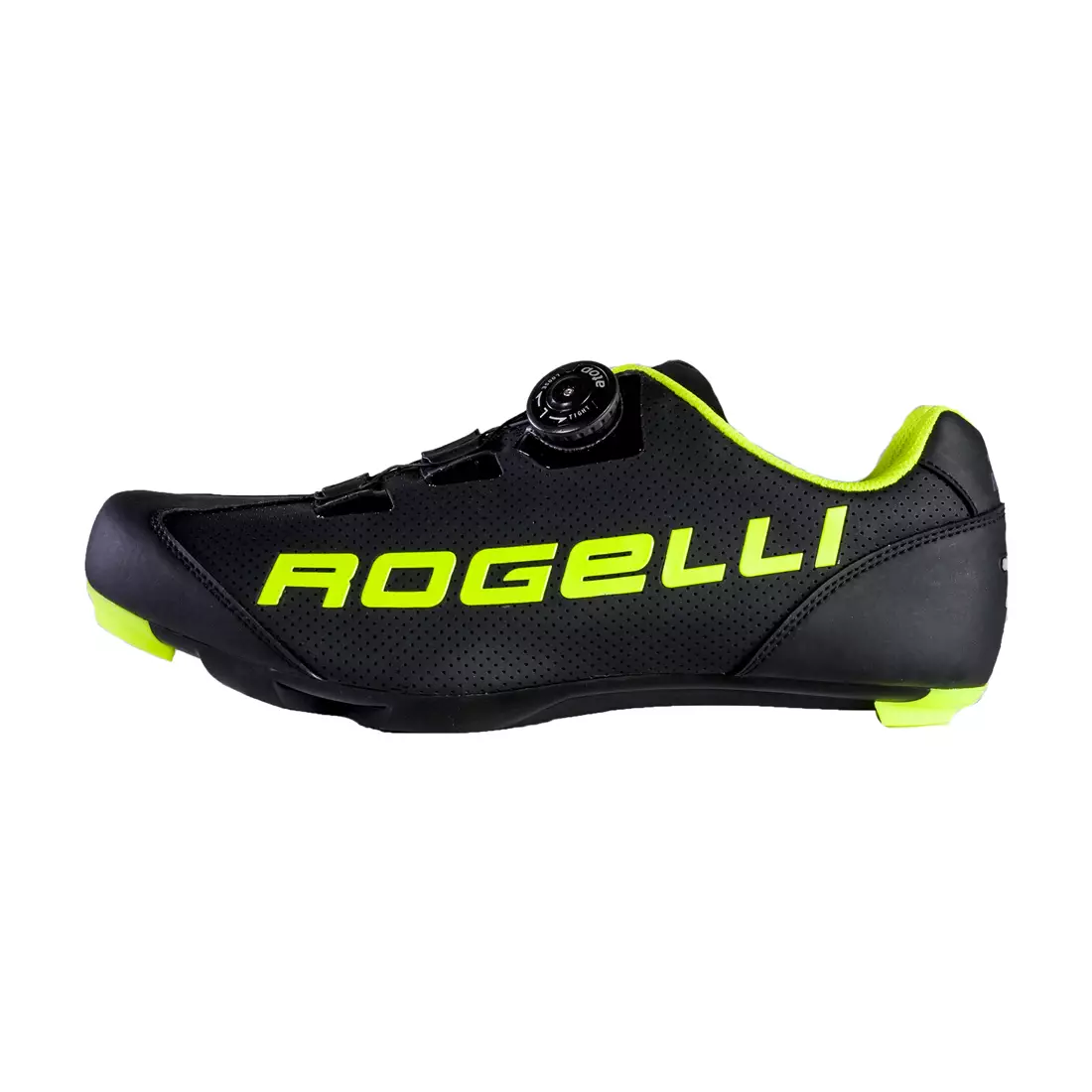 ROGELLI AB-410 Rennradschuhe, Schwarz-Fluorgelb