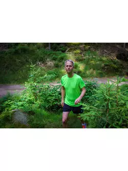 ROGELLI RUN PROMOTION Herren-Sporthemd mit kurzen Ärmeln, fluo-grün