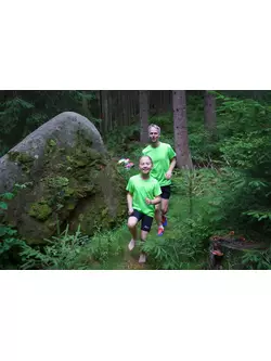 ROGELLI RUN PROMOTION Herren-Sporthemd mit kurzen Ärmeln, fluo-grün