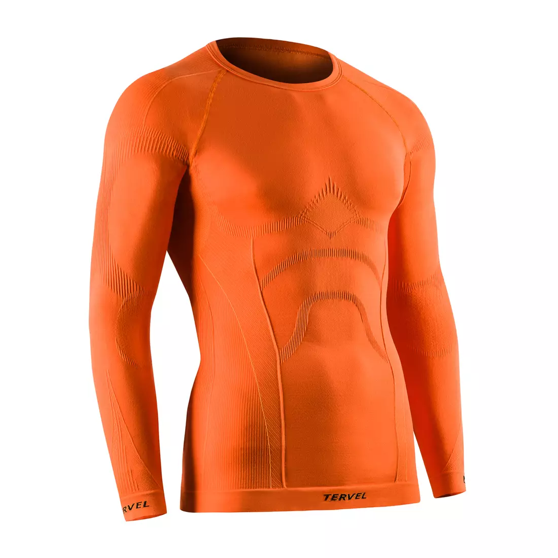 TERVEL COMFORTLINE 1002 - Herren-Thermo-T-Shirt, langärmlig, Farbe: Orange
