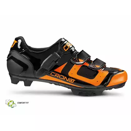 CRONO CX3 nylon - Fahrradschuhe MTB, Schwarz-Orange-Fluor