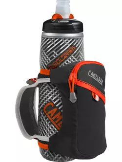 Camelbak SS17 Thermo-Trinkflasche mit Griff zum Laufen, Quick Grip Chill, 21 oz/620 ml, Schwarz/Kirschtomate, 1040003900