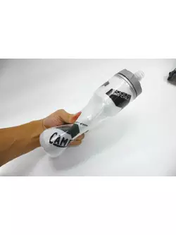 Camelbak SS17 Thermo-Trinkflasche mit Griff zum Laufen, Quick Grip Chill, 21 oz/620 ml, Schwarz/Kirschtomate, 1040003900