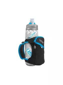 Camelbak SS17 Thermo-Trinkflasche mit Laufhalterung Quick Grip Chill 21oz / 620 ml Black/Atomic Blue 1040002900