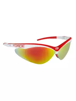 FORCE AIR Brille mit Wechselgläsern, weiß und rot 91043