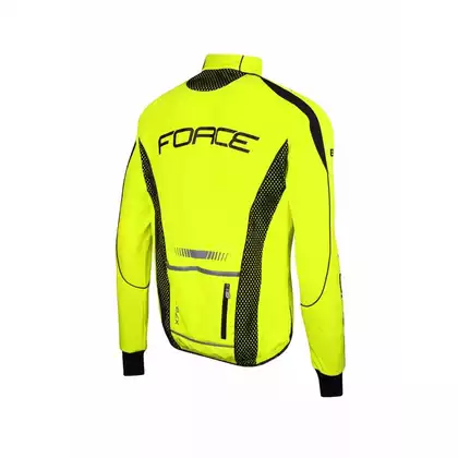 FORCE X72 PRO Herren Fahrrad-Softshelljacke, Fluorgelb 