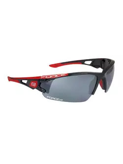 FORCE sportbrillen mit austauschbaren gläsern CALIBRE, Schwarz und Rot 91053
