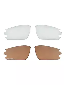 FORCE sportbrillen mit austauschbaren gläsern CALIBRE, Schwarz und Rot 91053