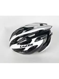 LAZER O2 Rennradhelm, weiß und schwarz