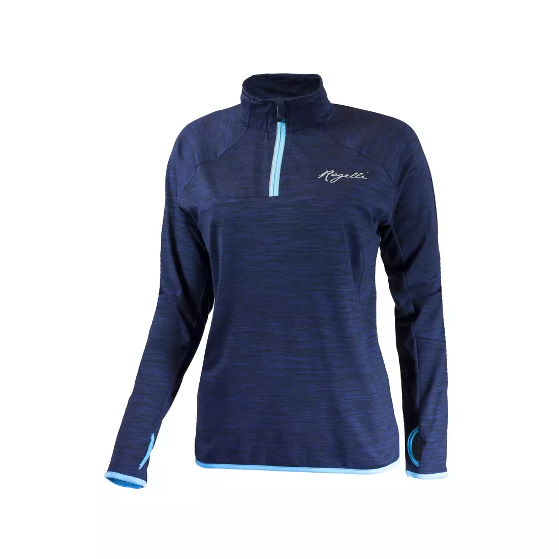 ROGELLI RUN BRIGHT 840.664 - Langärmeliges Lauf-T-Shirt für Damen, blaue Melange